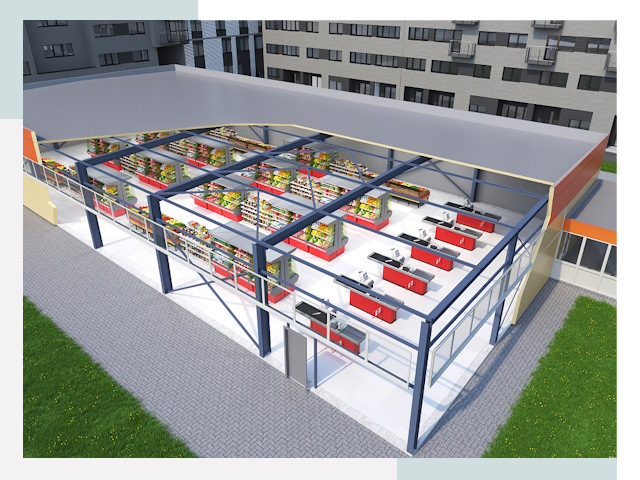 Строительство магазинов в Тында от 617 руб. за м²